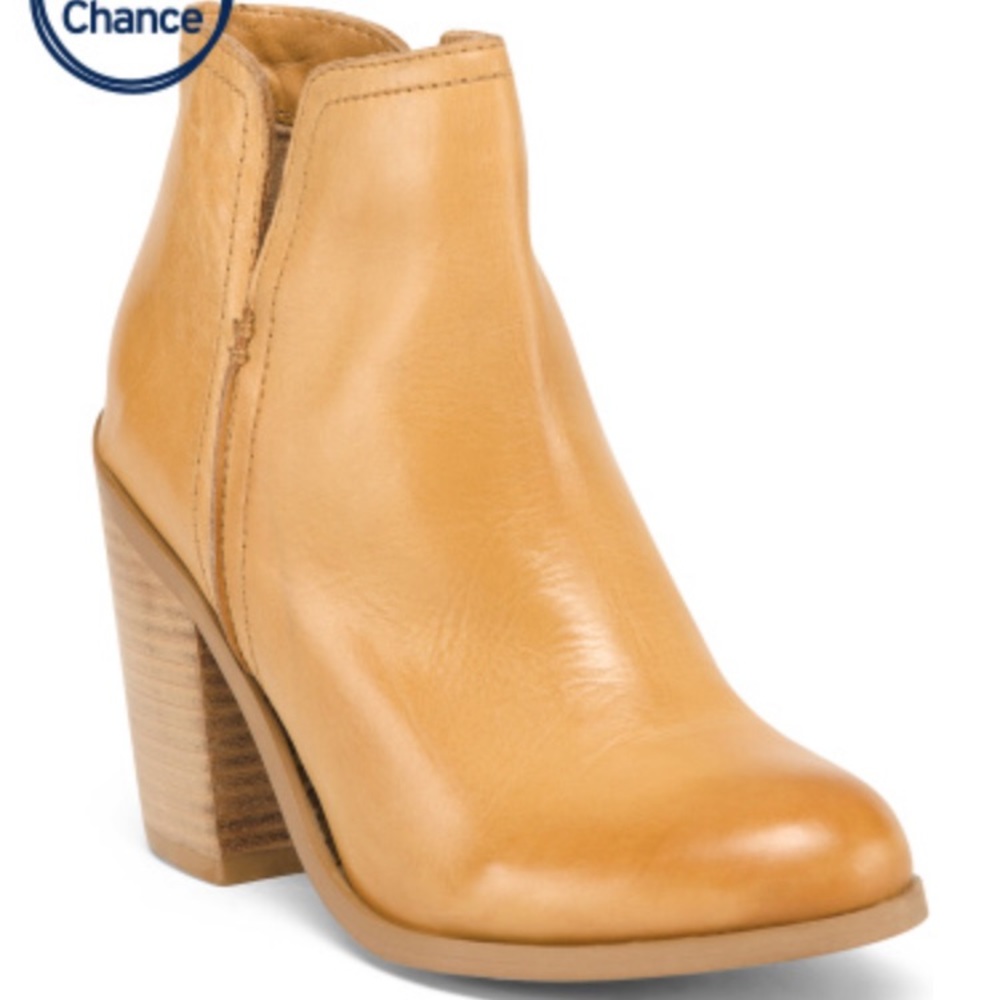 Kenneth Cole Reaction leather 3.5” heel ankle boot 6 brown